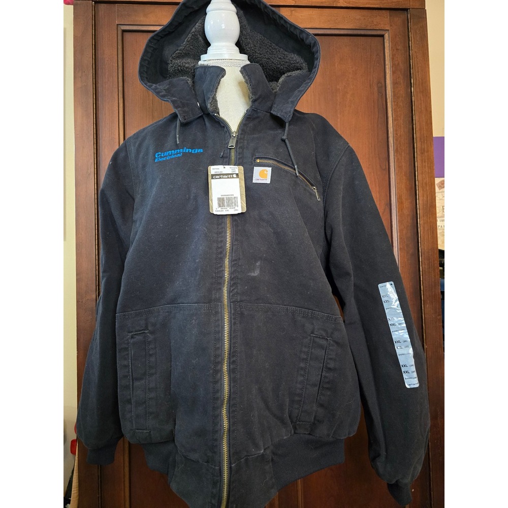 NWT Carhartt Womens XXL Black Sierra Sherpa Lined Hooded Jacket 100815-001 - Picture 3 of 11